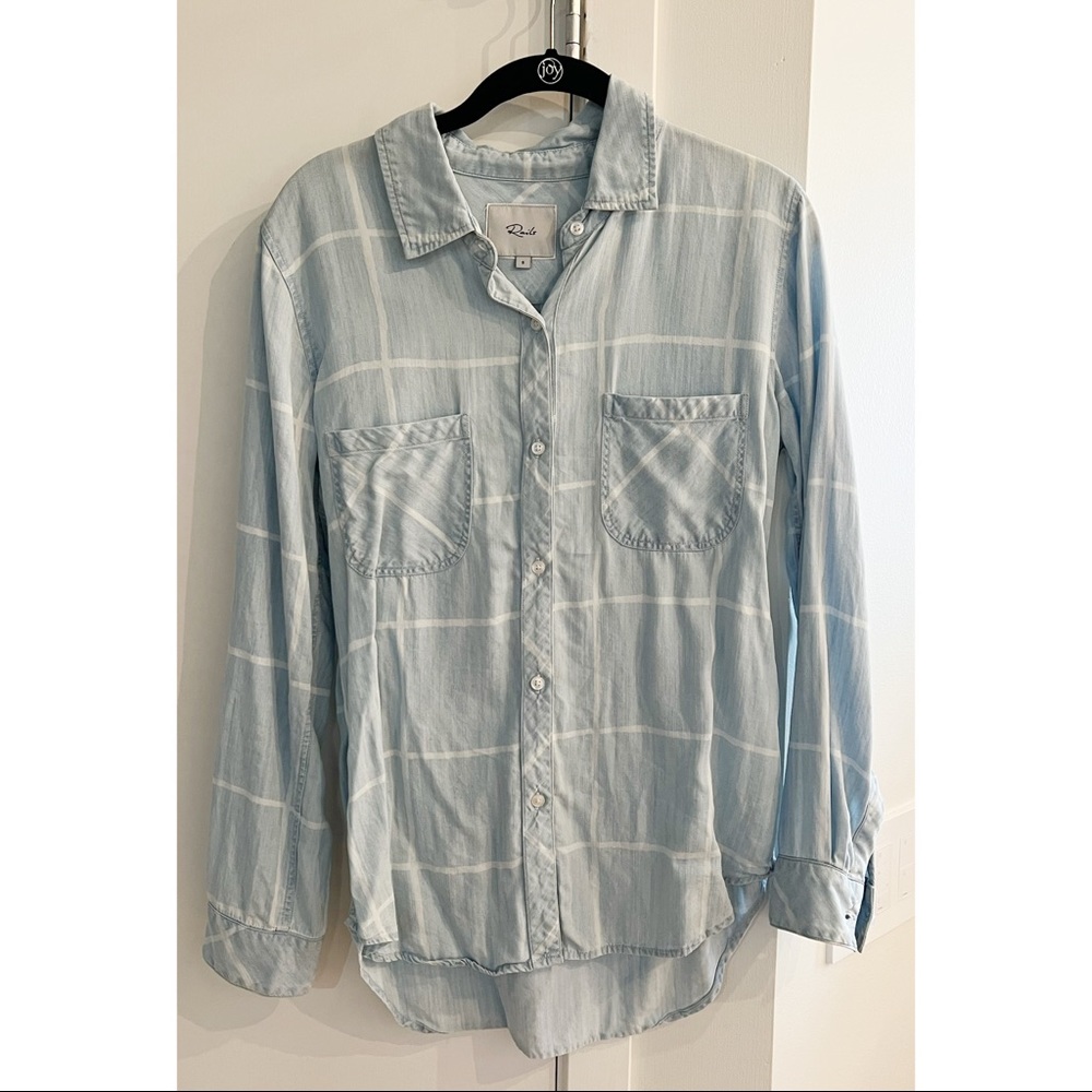 Rails Womens Light Chambray Button Down Shirt S